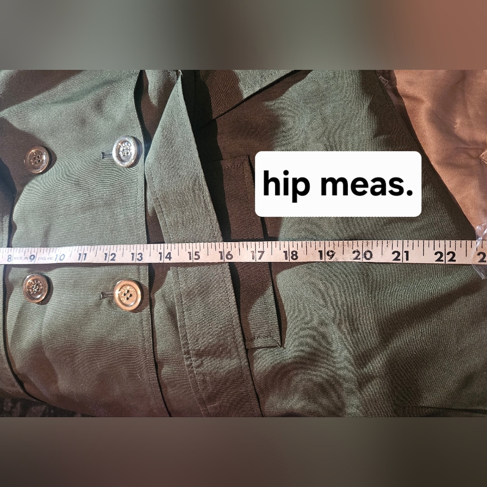 Louise Roe Olive Green Beautifully Lined Trench Coat - Picture 11 of 14